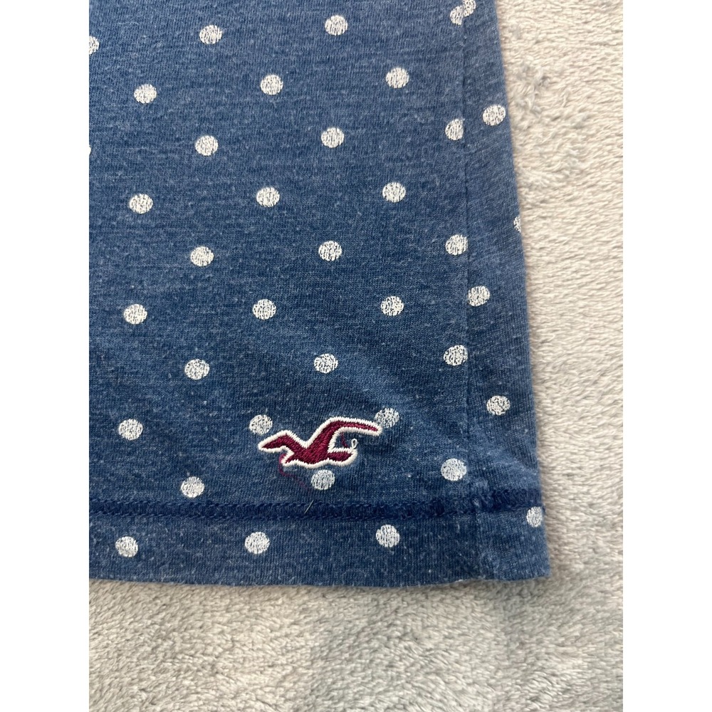 Vintage Hollister Navy Blue Polka Dot Lace Trim Cami Tank Top Small Y2K - Picture 3 of 7